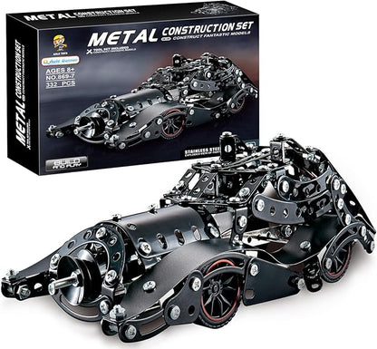 Erector Sets for Boys Age 8 9 10 11 12-16 and Older, 332 Pcs Batman Model Car Building Set for Kids Ages 8-12 Year and Up Metal STEM Educational Toy for Kids Boys Girls or Adults