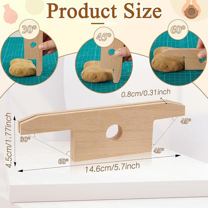 Amylove 3 Pieces Pottery Clay Tools Set Includes Wooden Clay Paddles Wooden Sculpture Pad Bevel Cutter for Clay Angle Cutting Clay Tool Pottery Tool Clay Paddle for Pottery Ceramics Trimming Tool