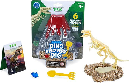 Educational Insights GeoSafari Jr. Dinosaur Discovery Dig T-Rex Fossil Kit, Science Toy, Game for Boys & Girls, Ages 4+