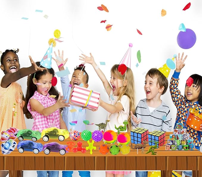 120PCS Party Favors for Kids 4-8, Pinata Stuffers,Goodie Bags Stuffers for Kids, Treasure Box Toys for Classroom Treasure Chest Prize Box Toys, Goody Bag Fillers Carnival Prizes