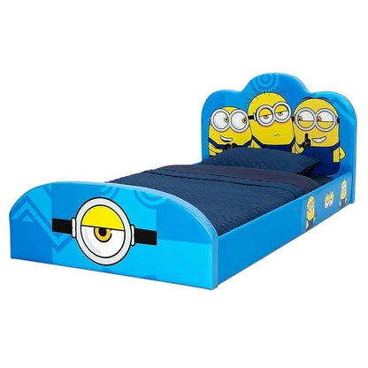 Delta Children Minions Upholstered Twin Bed, Blue