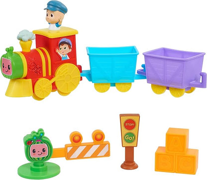 CoComelon All Aboard Musical Train with Bonus Pieces, 24-pieces, Plays “The Train Song", Kids Toys for Ages 18 Month by Just Play
