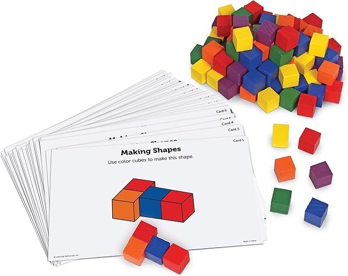 Learning Resources Creative Color Cubes, Fine Motor Skills, Counting Skills, Basic Math, 100 Piece, Ages 3+