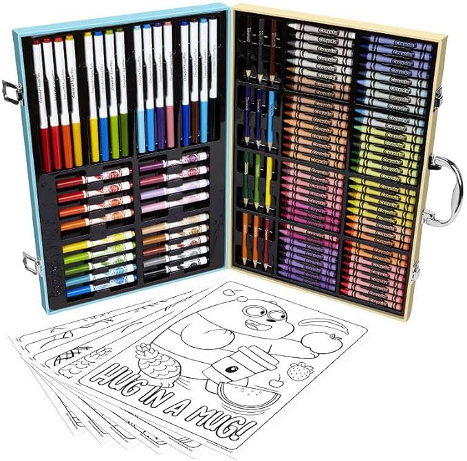 Crayola Inspiration Art Case Coloring Set (125+ Pcs), We Bare Bears Art Kit For Kids, Toys for Girls & Boys, Arts & Crafts Set, Holiday Gift for Kids