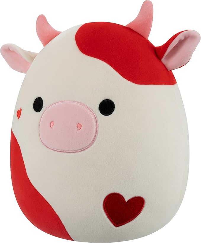 Squishmallows Original 12in Idris The Red and White Hearts Cow – Official Jazwares Valentine’s Day Plush (Medium-Sized)