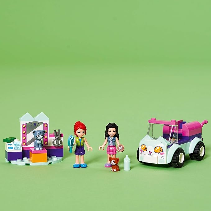 LEGO Friends Cat Grooming Car 41439 Building Kit; Collectible Toy That Makes a Great Holiday or Birthday Gift Idea, New 2021 (60 Pieces)