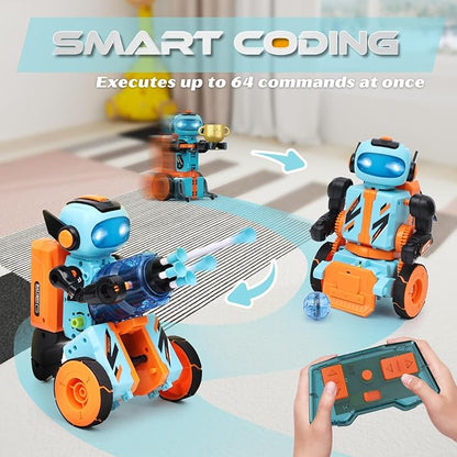 STEM Circuits Robot Building Toys for Kids Ages 8-12+ Year Old, 3 in 1 Remote Control & Programming Robotics Kit, Electric Science Projects Set, Ideal Gift for Boys Ages 12-16