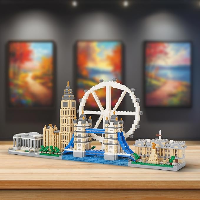 Micro Building Blocks, Architecture Model London Skyline Collection Micro Mini Blocks Set, Gift for Adults (3430 PCS)