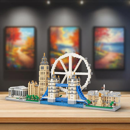 Micro Building Blocks, Architecture Model London Skyline Collection Micro Mini Blocks Set, Gift for Adults (3430 PCS)