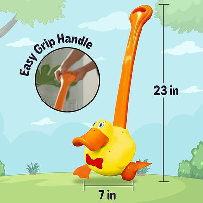 Baby to Toddler Push Toy with Quacking Sounds and Waddling Action, Walking Toy for 1-3 Year Olds, Great for 1 Year Old Learning to Walk - Yellow