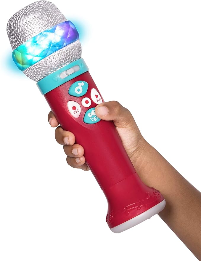 Battat – Toy Karaoke Mic – Light – Up & Voicechanging Microphone – Record & Playback – Sing – Along with Bluetooth – 3+ Years– Musical Light Show Microphone
