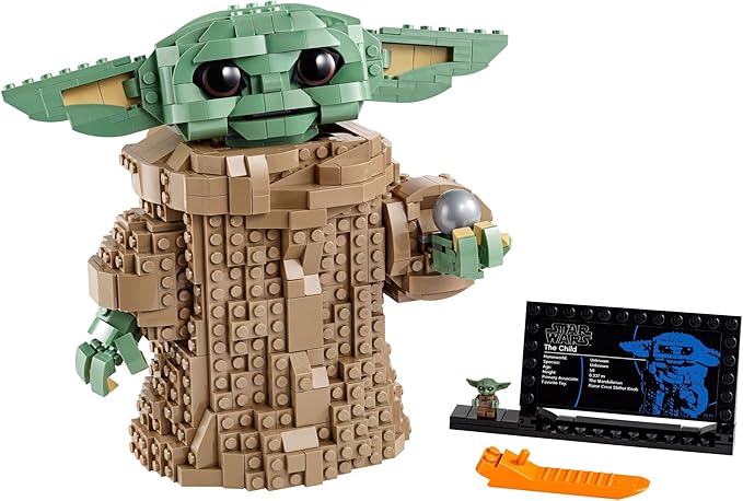 LEGO Star Wars: The Mandalorian Series The Child 75318 - Baby Yoda Grogu Figure, Building Toy, Collectible Room Decoration for Boys and Girls, Teens, with Minifigure and Nameplate, Gift Idea