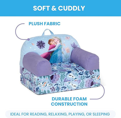 Delta Children - Disney Frozen Cozee Buddy Flip-Out Kids Chair, Purple