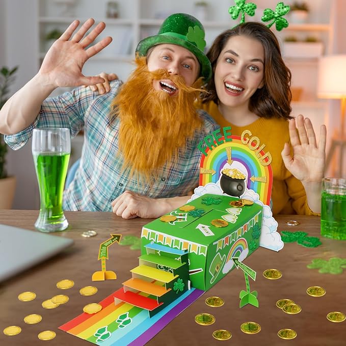 GYGOT St. Patrick's Day Leprechaun Trap Kit for Kids, DIY Craft Catch a Leprechaun Kit for Kids,St Patricks Day Classroom Activity Party Supplies