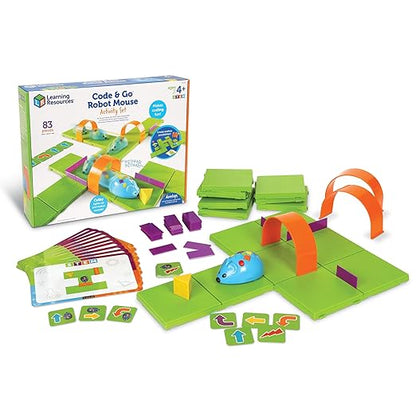 Learning Resources Code & Go Robot Mouse Activity Set - Robotics Kit For Kids, Pet Coding, STEM Games, Screen Free Activities, Engineering Science Kit, Toddler Interactive Games, Gifts For Boys