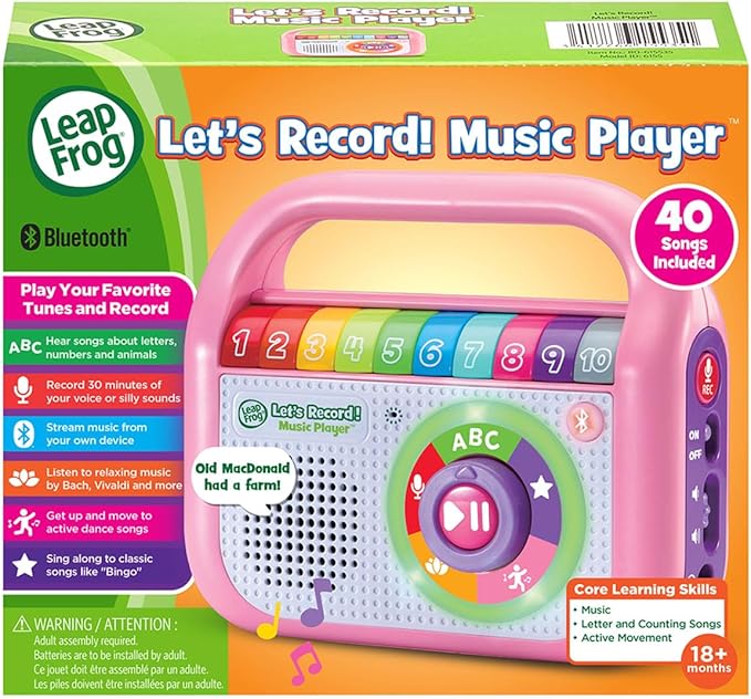 LeapFrog Let's Record! Music Player, Pink
