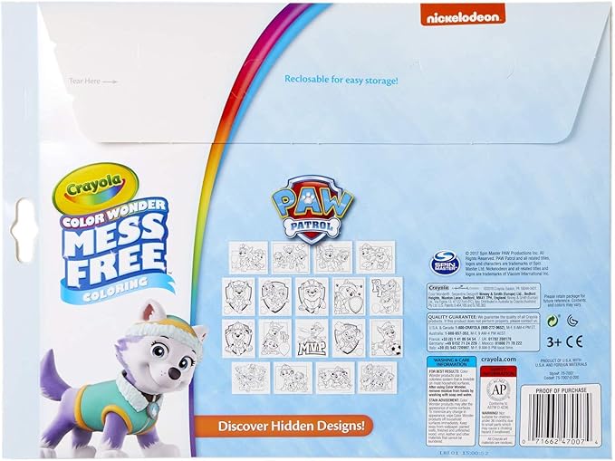 Crayola Color Wonder Coloring Pad & Markers, Mess Free, Paw Patrol Gift, Ages 3,4,5