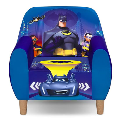 Delta Children Batman Batwheels Foam Chair for Kids, Blue