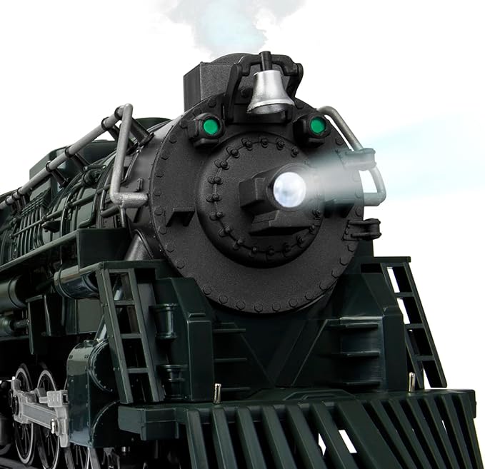 Lionel Battery-Operated Pennsylvania Flyer Freight Toy Train Set with Bluetooth, Locomotive, Train Cars, & Track with Authentic Train Sounds, Lights, & Water Vapor Smoke Effects for Kids 4+