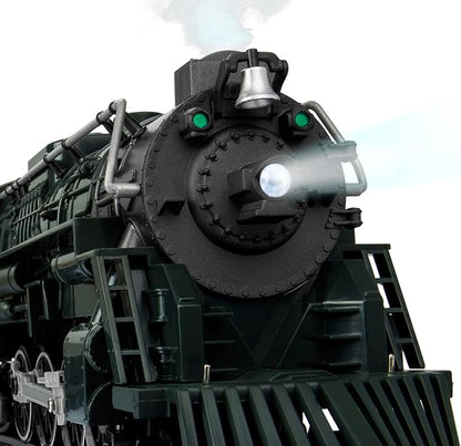 Lionel Battery-Operated Pennsylvania Flyer Freight Toy Train Set with Bluetooth, Locomotive, Train Cars, & Track with Authentic Train Sounds, Lights, & Water Vapor Smoke Effects for Kids 4+