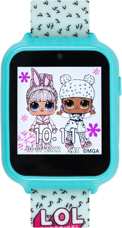 Accutime Kids LOL Surprise Light Blue Educational Touchscreen Smart Watch Toy for Girls, Boys, Toddlers - Selfie Cam, Learning Games, Alarm, Calculator, Pedometer & More (Model: LOL4299AZ)
