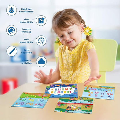 TIIANO Montessori Educational Toys for Toddlers - Preschool Learning Activities for 2-4 Year Olds, Dry Erase Marker Set with Kindergarten Workbooks, Preschool Classroom Must-Haves Recently