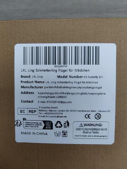 Butterfly Wings For Girls, Double-Sided Fairy Wings, Halloween Costumes for Kids, 3PCS Butterfly Cape Set.