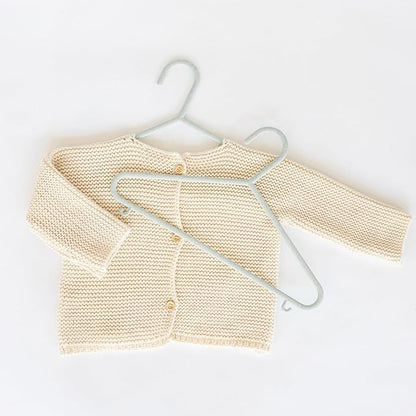 3 Sprouts Wheat Straw Plastic Hangers - 30-Pack Eco-Conscious Toddler Hangers for Child & Baby Clothes, Coats - Kid Closet Hangers Ideal for Small Girls, Boys, Children & - Speckled Green