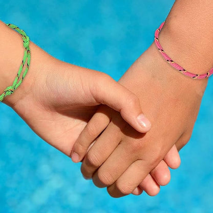 Neliblu Friendship Bracelets - Pack of 144 Neon Rope Bracelet, 7-Inch Adjustable in Orange, Yellow, Pink, and Green - Fun Accessories for Kids and Adults - Ideal for Party Favors, Gift Bags, and More