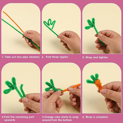 200 Pcs Pipe Cleaners Chenille Stems, Pink Pipe Cleaners, 11.8inch Long Craft Pipe Cleaner Bulk for Flowers Making, Mother’s Day DIY Art Crafts Decorations Supplies (Pink)
