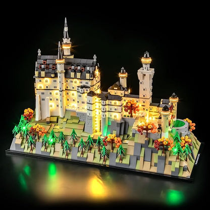 BRIKSMAX 2.0 Light Kit Compatible with Lego Architecture Neuschwanstein Castle 21063 Building Sets- LED Lighting Kits (Accessories Only), Cable-Hiding Tech for Display, Gifts & Collectors
