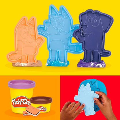 Play-Doh Bluey Goes Camping Playset with Campfire Themed Tools, Kids Arts and Crafts Toys for Girls and Boys 3 Years & Up