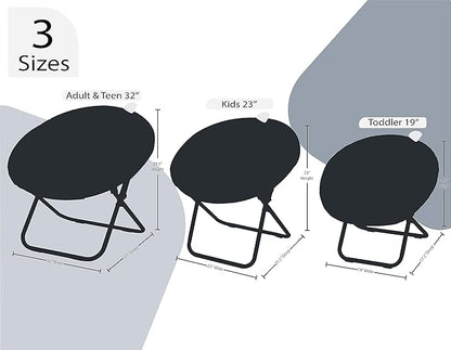 Idea Nuova Batman Folding Lounge and Gaming Saucer Chair, Polyester, 29" H x 32" W x 22" D, 16"D x 19"H, 14" from floor