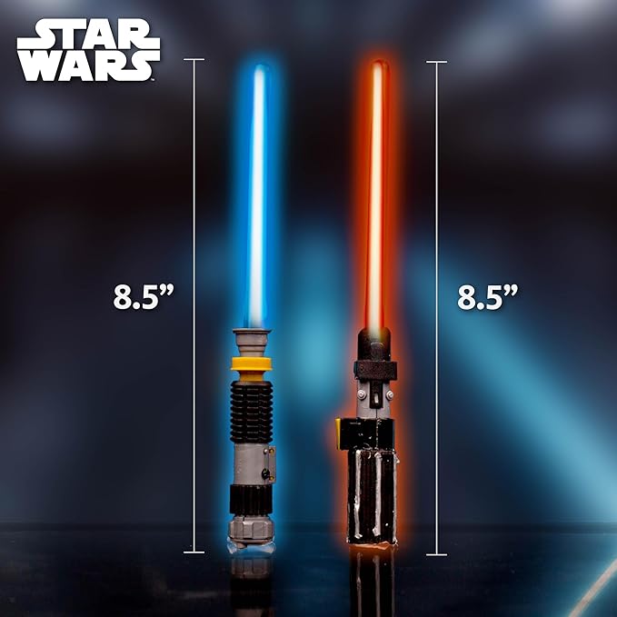 STAR WARS Construct Your Own Lightsabers, Build 2 Lightsabers for Kids, OBI Wan Kenobi Lightsaber & Darth Vader Lightsaber, 6 Year Old Boy Gifts, Toys