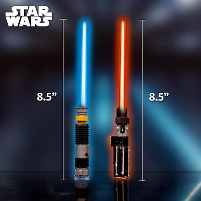 STAR WARS Construct Your Own Lightsabers, Build 2 Lightsabers for Kids, OBI Wan Kenobi Lightsaber & Darth Vader Lightsaber, 6 Year Old Boy Gifts, Toys
