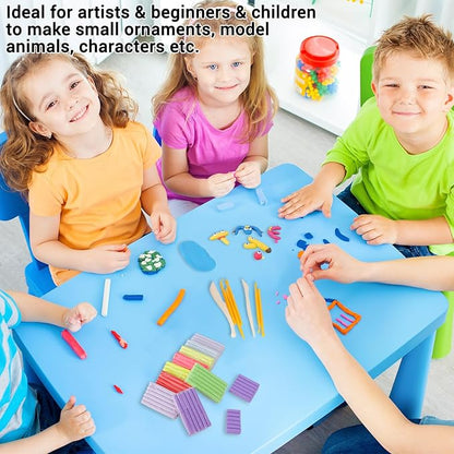 Polymer Clay, 116 Colors Oven Bake Modeling Clay Starter Kits for Kids, Creative Polymer Clay Kit with Sculpting Tools and Jewelry Accessories, Non-Toxic, Ideal DIY Gifts for Adults and Teens