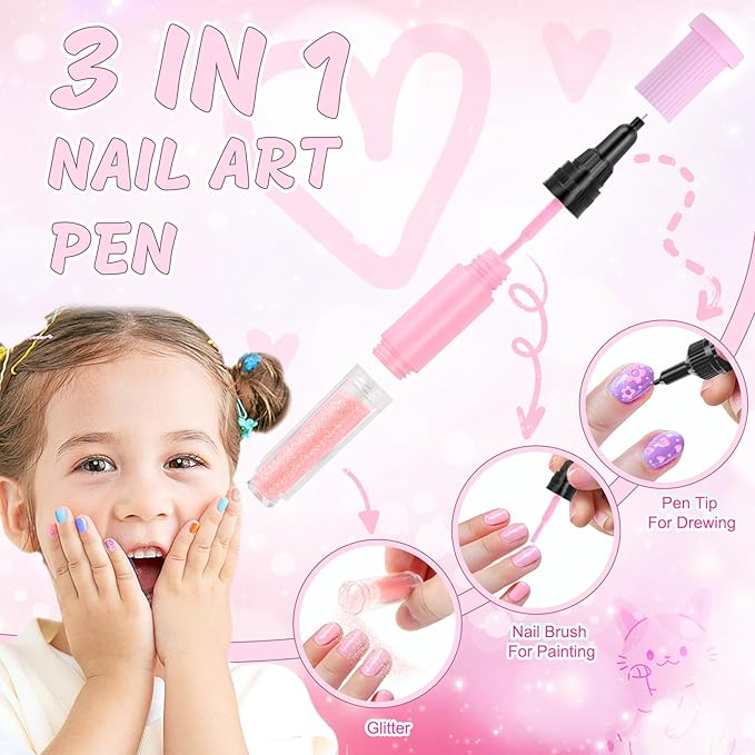 Kids Makeup Kit for Girls Toys, Kids Makeup Sets for Girls 5-8, Washable Real Makeup Kits for Little Girl Birthday Gifts Toys for 3 4 5 6 7 8 9 10 11 12 Year Old Girls
