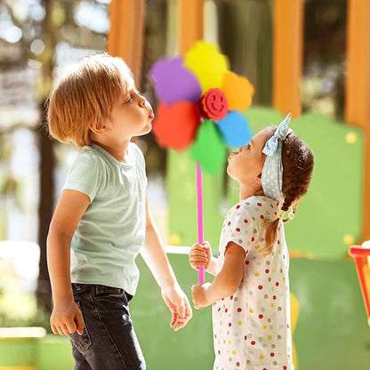 5 Pcs Sticky Mosaic Painting and Coloring Windmill Art Kits for Kids, DIY Mosaic Art Crafts Early Learning Games Handmade Art Kit for Preschool Toddlers Boys and Girls 1 2 3 4 5 6 Years Old