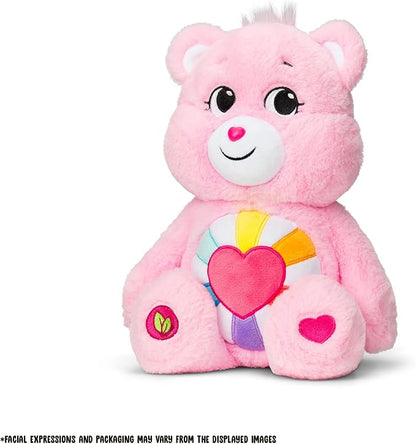 Care Bears 14" Hopeful Heart Bear Plushie - Medium Size - Pink Plush for Ages 4+ – Perfect Stuffed Animal Holiday, Birthday Gift, Super Soft and Cuddly – Gift for Girls and Boys, Collectors