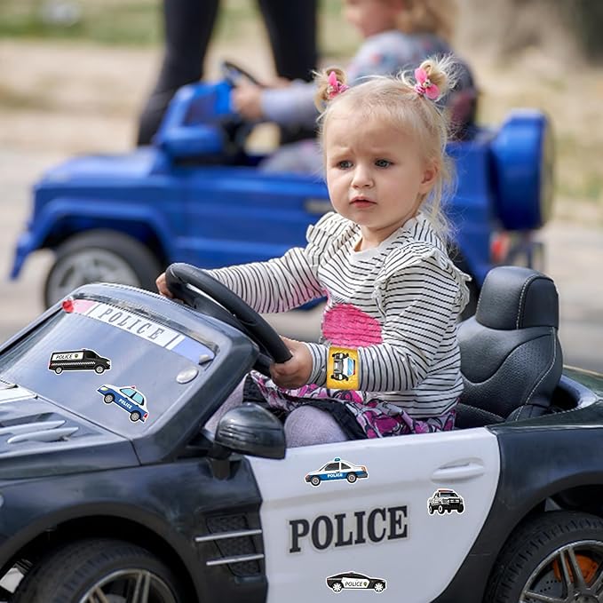 74PCS Police Party Favors 24PCS Police Officer Slap Bracelets 50PCS Police Stickers Police Cars Stickers for Police Party Decorations Kids Gifts Classroom Rewards Prizes Carnival Christmas