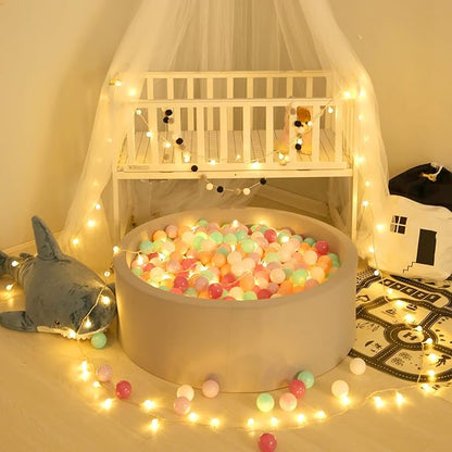 GOGOSO 100 Ball Pit Balls - Pink Soft Plastic Balls Phthalate Free BPA Free Play Balls for Ball Pool Birhtday Party Girls Kids with Storage Bag, 2.15inches