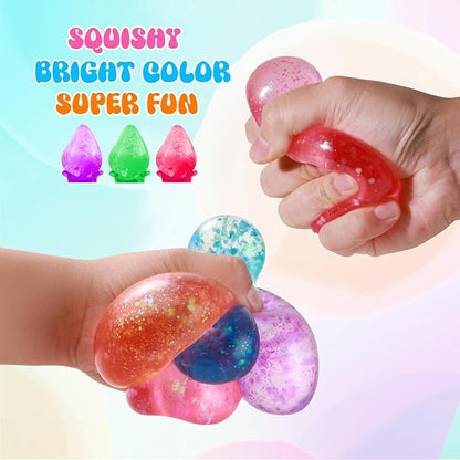 Fidget Toys Squishy Drop, Stress Cube Squishies Anxiety Stress Relief, Ice Squishy Stress Cube-Drop Malt Sugar Balls, Sensory Ball for Kids with Autism