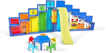 hand2mind Numberblocks Step Squad Mission Headquarters, Play Figure Playsets, Toddler Play House Toys, Action Figure Playset, Number Toys, Toy Figures, Math Toys for Kids 3-5, Birthday Gifts for Kids