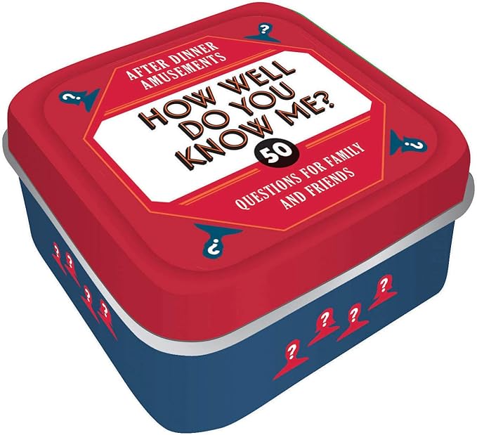 Chronicle Books After Dinner Amusements: How Well Do You Know Me?: 50 Questions for Family and Friends (Family Friendly Conversation Starter Card Game, Portable Camping and Holiday Games)