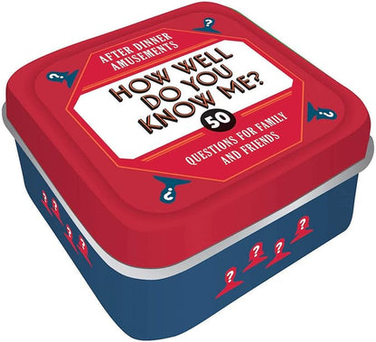 Chronicle Books After Dinner Amusements: How Well Do You Know Me?: 50 Questions for Family and Friends (Family Friendly Conversation Starter Card Game, Portable Camping and Holiday Games)