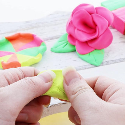 BAZIC Modeling Clay Neon Color 1 LB, Modeling Dough Non Toxic Gift for Artist Kids, Bulk for Classroom, 24-Pack