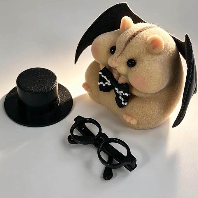 Handmade Taba Squishy Hamster Toy, Cute Squishy Hamster Fidget Toy, Soft Silicone Mochi Furry Toy, Stress Relief for Adults & Kids (Brown-Monster)