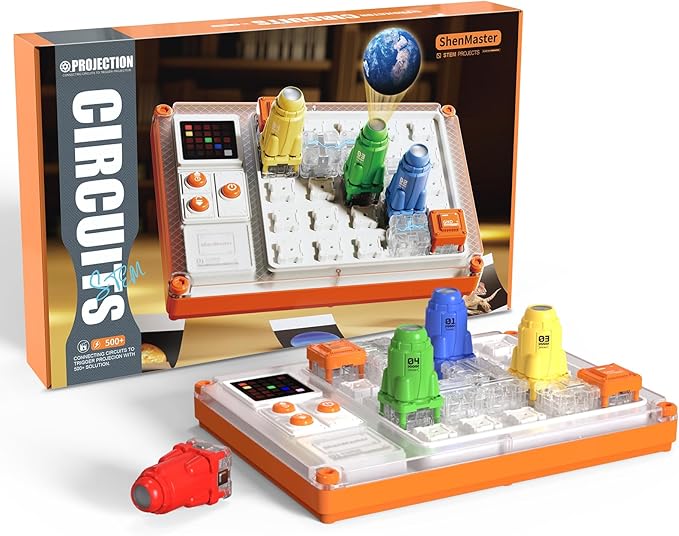 Circuit Board for Kids,STEM Educational Toys with 500 Challenges for Boys and Girls,Circuit Kits for Kids Age 7+ Science Kits as Birthday, ShenMaster