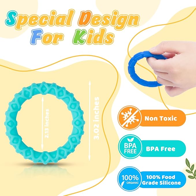 Stretchy Sensory Fidget Toys for Kids: 4 Pack Wearable Fidget Bracelets | Calming Toys for Autism Children ADHD Special Needs | Quiet Travel Toys for Toddlers Boys Girls | Fidgets for Hand