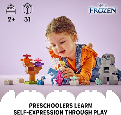 LEGO DUPLO Disney Elsa & Bruni in The Enchanted Forest Frozen Toy - Disney Princess Building Set for Toddlers with Elsa Minifigure - Gift Ideas for Preschool Girls & Boys, Ages 2+ - 10418